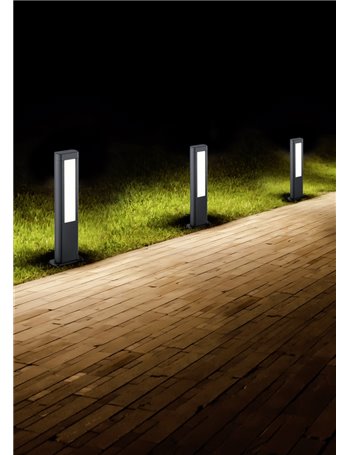 Rhine palo basso led antracite  doppio diffusore h.50 Moderno LED