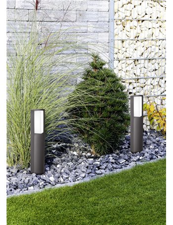 Suez palo led basso sagomato antracite 15x h110 Moderno LED