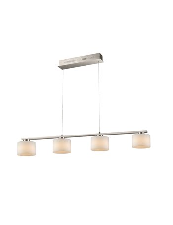 Alegro sospensione led 4 diffusori dimmerabile con interruttore regolab.in altezza l. 100cm Moderno LED