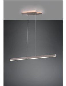 Belfast sospensione anche retro-illuminata con diffusore a bi-emissione acciaio satinata l. 115,5cm Moderno LED 2