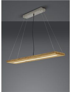 Brad sospensione mensola led legno con regolazione intensita' con interruttore l.100cm Vintage LED 2
