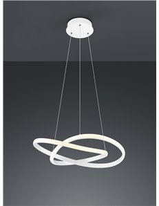 Course sospensione led cerchio infinito bianca d. 60cm Moderno LED 2