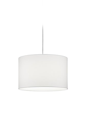 Duoline sospensione hotel tessuto bianco d. 40cm Moderno E27