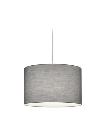 Duoline sospensione hotel tessuto grigio d. 40cm Moderno E27