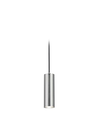 Duoline sospensione marley metallo acciaio satinato d. 6cm x h. 17cm Moderno GU10