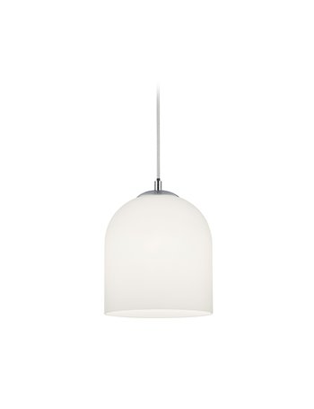 Duoline sospensione ontario vetro bianco d. 20cm Moderno E14