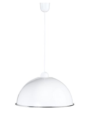 Funky sospensione cupola plastica bianca cm40 Moderno E27