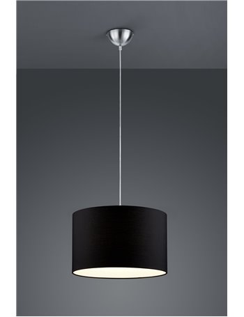 Hotel sospensione paralume nero d.40 Moderno E27