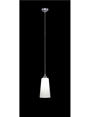 Koni mini sospensione cono vetro bianco cm15 Moderno E27