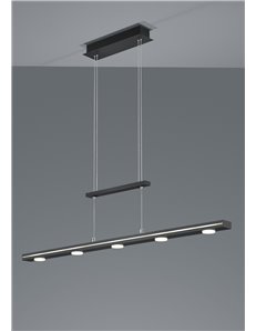 Lacal sospensione led nera allungabile intesita' dimmerabile a scatto luce calda e fredda a bi-emissione l. 100cm Moderno LED 2