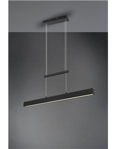 Paros sospensione led nera bi-emissione con regolazione altezza ed intensita' con interruttore l. 90cm Moderno LED 2