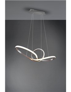 Sansa sospensione led infinito acciaio satinato con regolazione intensita' interruttore l. 80cm Moderno LED 2