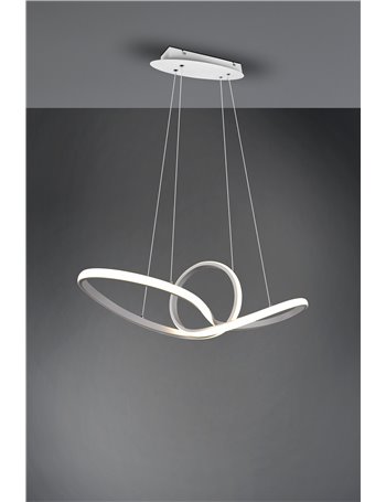 Sansa sospensione led infinito bianca con regolazione intensita' interruttore l. 80cm Moderno LED