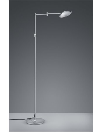 Calcio piantana led orientabile metallo acciaio dimmerabile a pedale h. 150 Moderno LED