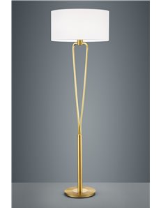Paris piantana ottone satinato con paralume ed interruttore h. 160cm  Classico E27