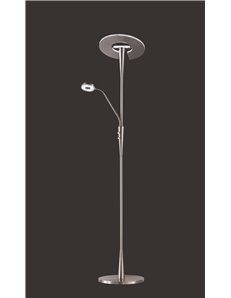 Quebec piantana led con luce lettura acciaio orientabile Luce fredda calda h. 180 Moderno LED 2