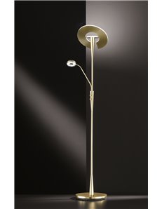 Quebec piantana led con lampada lettura ottone orientabile dimmerabile Luce fredda-calda h. 180 Moderno LED