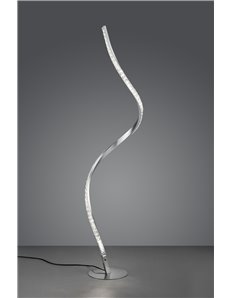 Rubin piantana led alluminio satinato effetto cristallo con telecomando luce bianca dimmerabile rgb  h.116cm Moderno LED 2