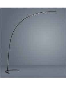 Shanghai piantana led curva nera cm210x200 Moderno LED 2