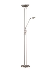 Spock terra 2 luci led coppa acciaio h.180 Moderno LED 2