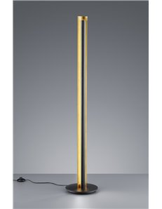 Texel piantana led colonna nera interno oro dimmer a scatto h. 135 Moderno LED 2