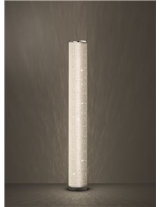 Tico piantana led cilindro tessuto bianco microforato effetto cielo stellato con telecomando multifunzione h. 103cm  Moderno LED 2