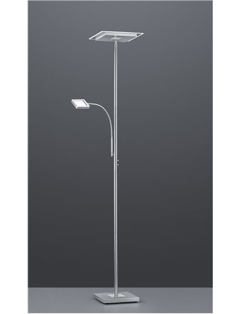 Wicket piantana led acciaio con lampada da lettura doppia accensione h.182,5cm Moderno LED