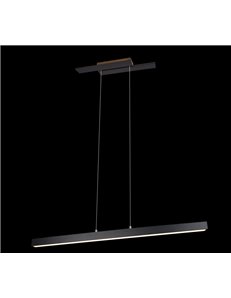Belfast sospensione anche retro-illuminata con diffusore a bi-emissione antracite l. 115,5cm Moderno LED 2