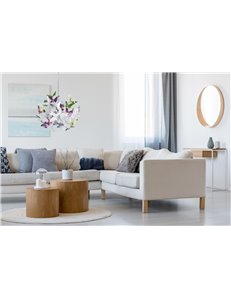 Butterfly sospensione cromata con farfalle incluso kit colorato e bianco d. 50cm Moderno G9
