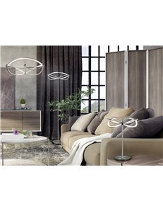 Charivari piantana led acciaio satinato ellissi dimmerabile h. 175cm Moderno LED