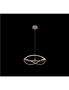 Charivari sospensione led ottone satinato ellissi dimmerabile con interruttore d. 62cm Moderno LED 2
