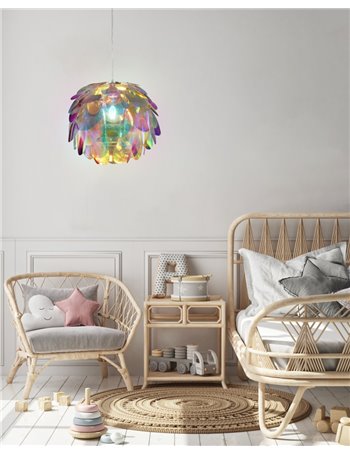 Clover sospensione pigna iridescente d. 40 Moderno E27