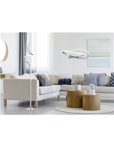Course piantana led ondulata acciaio satinato h. 145cm Moderno LED