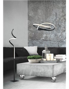 Course piantana led ondulata antracite h. 145cm Moderno LED