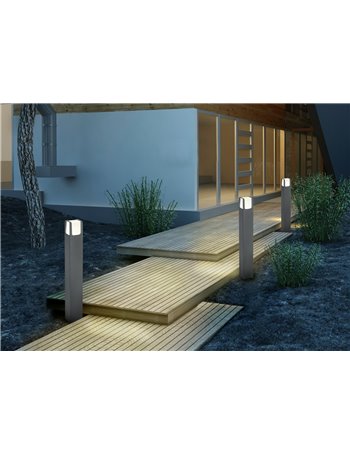Ebro palo alto led da esterno fusione di alluminio antracite h. 80cm Moderno LED