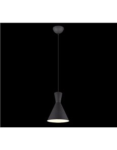 Enzo sospensione doppio cono metallo nero d. 20cm Moderno LED 2