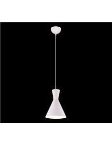 Enzo sospensione doppio cono metallo bianco d. 20cm Moderno LED 2