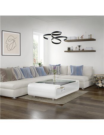 Francis sospensione led vortici antracite con regolazione intensita' con interruttore d.72cm Moderno LED