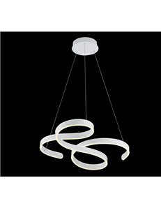 Francis sospensione led vortici bianca con regolazione intensita' con interruttore d.72cm Moderno LED 2