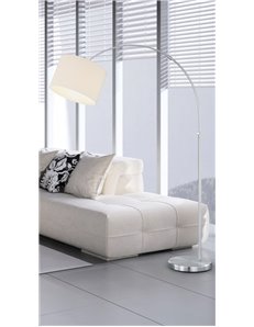 Hotel lampada da terra arco con paralume bianco h 215   Stile giovane E27