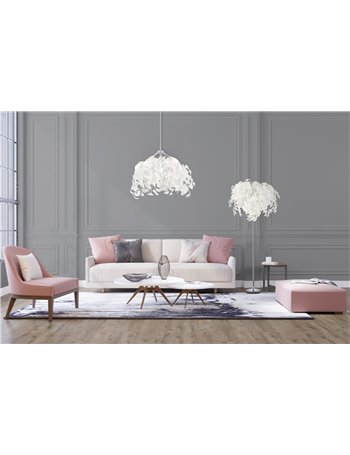 Leavy piantana foglie lavabili d. 70 x h. 180 Moderno E14