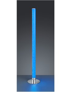 Leia piantana led tubo metacrilato effetto cristallo e metallo cromato con telecomando funzione rgb h.105cm Moderno LED 2