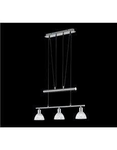 Levisto sospensione con bilancere led 3 vetri metallo acciaio l.60,5  Moderno LED 2