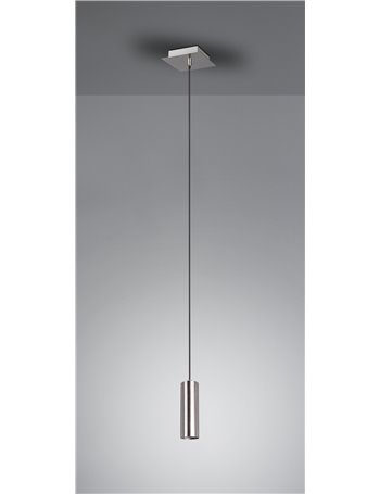 Marley sospensione cilindro metallo acciaio d. 6cm  Moderno GU10