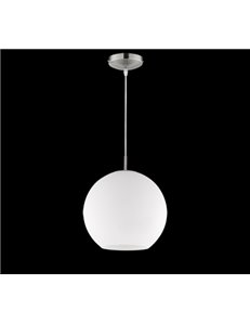 Moon sospensione sfera vetro bianca d.30 Moderno E27 2