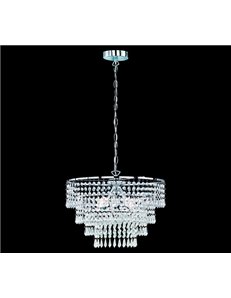 Orient sospensione rotonda strass acrilico cromato cm43 Classico E14 2