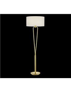 Paris piantana ottone satinato con paralume ed interruttore h. 160cm  Classico E27 2