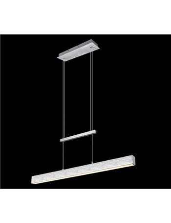 Paros sospensione led alluminio bi-emissione con regolazione altezza ed intensita' con interruttore l. 90cm Moderno LED