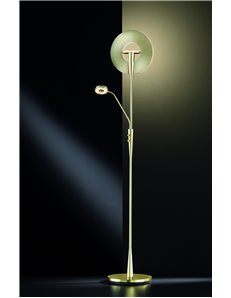 Quebec piantana led con lampada lettura ottone orientabile dimmerabile Luce fredda-calda h. 180 Moderno LED 2