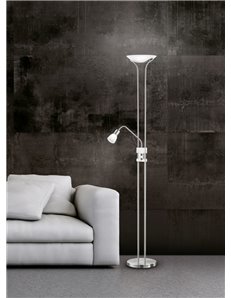 Santoii lampada da terra led coppa vetro 2 luci acc.h.180 Moderno LED